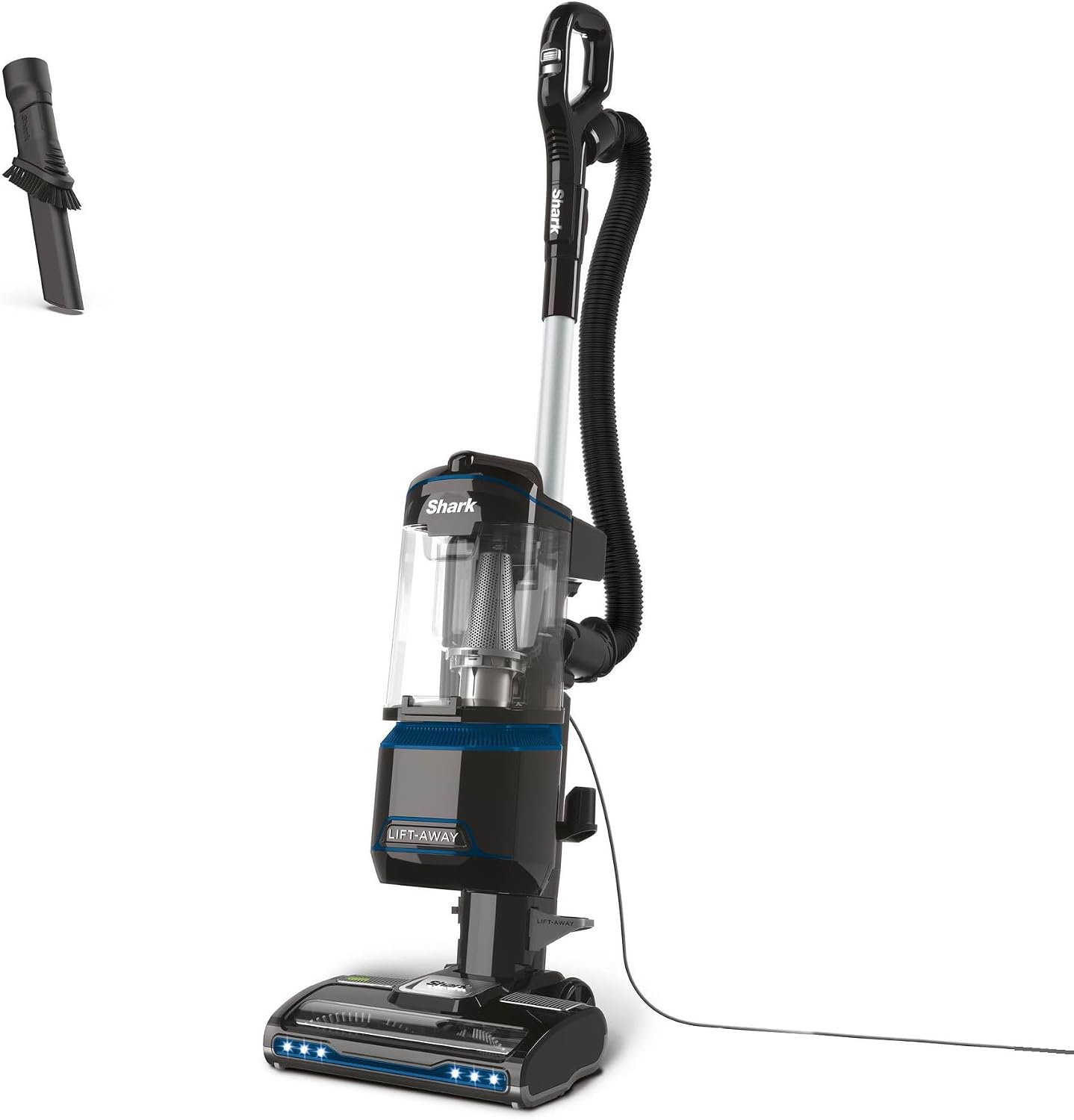 Shark Corded Upright Vacuum Cleaner 1.1L with Lift-Away Technology, Pet Model, LED Headlights, Anti-Allergen, 8m Cord, 750W, Pet, Crevice & Multi-Surface Tools, Red/Black, NV602UKT