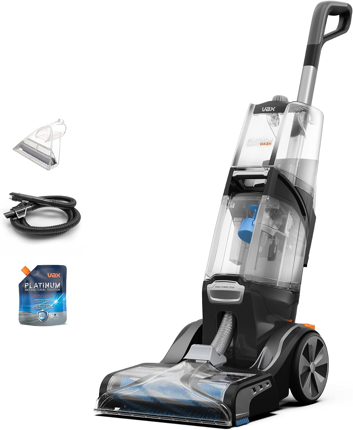 Vax Platinum SmartWash Carpet Cleaner Machine, Rug, Upholstery, Car, Stair Upright Shampooer Washer, Handheld Spot Cleaning, SpinScrub and Wash Tools, Solution, 1200W, 8.5kg, CDCW-SWXS