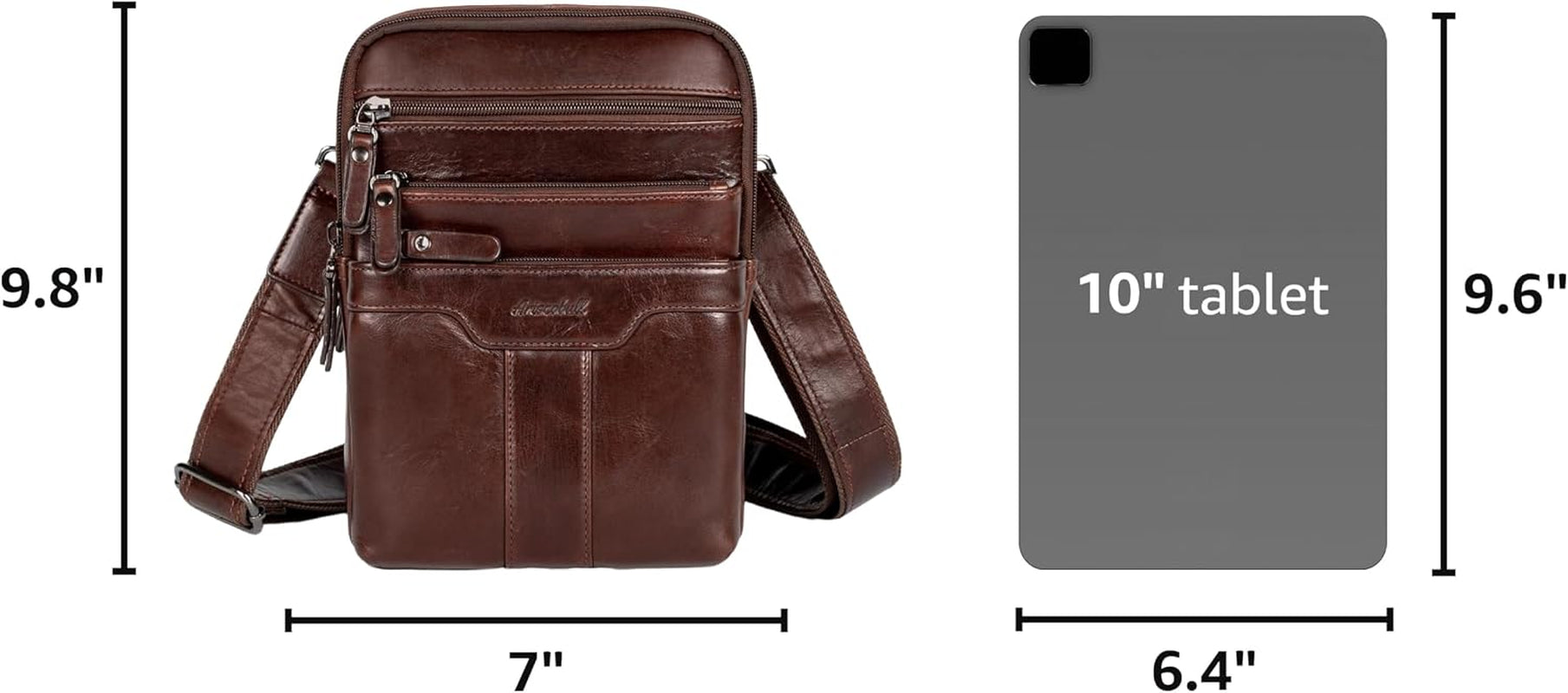 Ariscobull Men's Genuine Leather Messenger Sling Bag