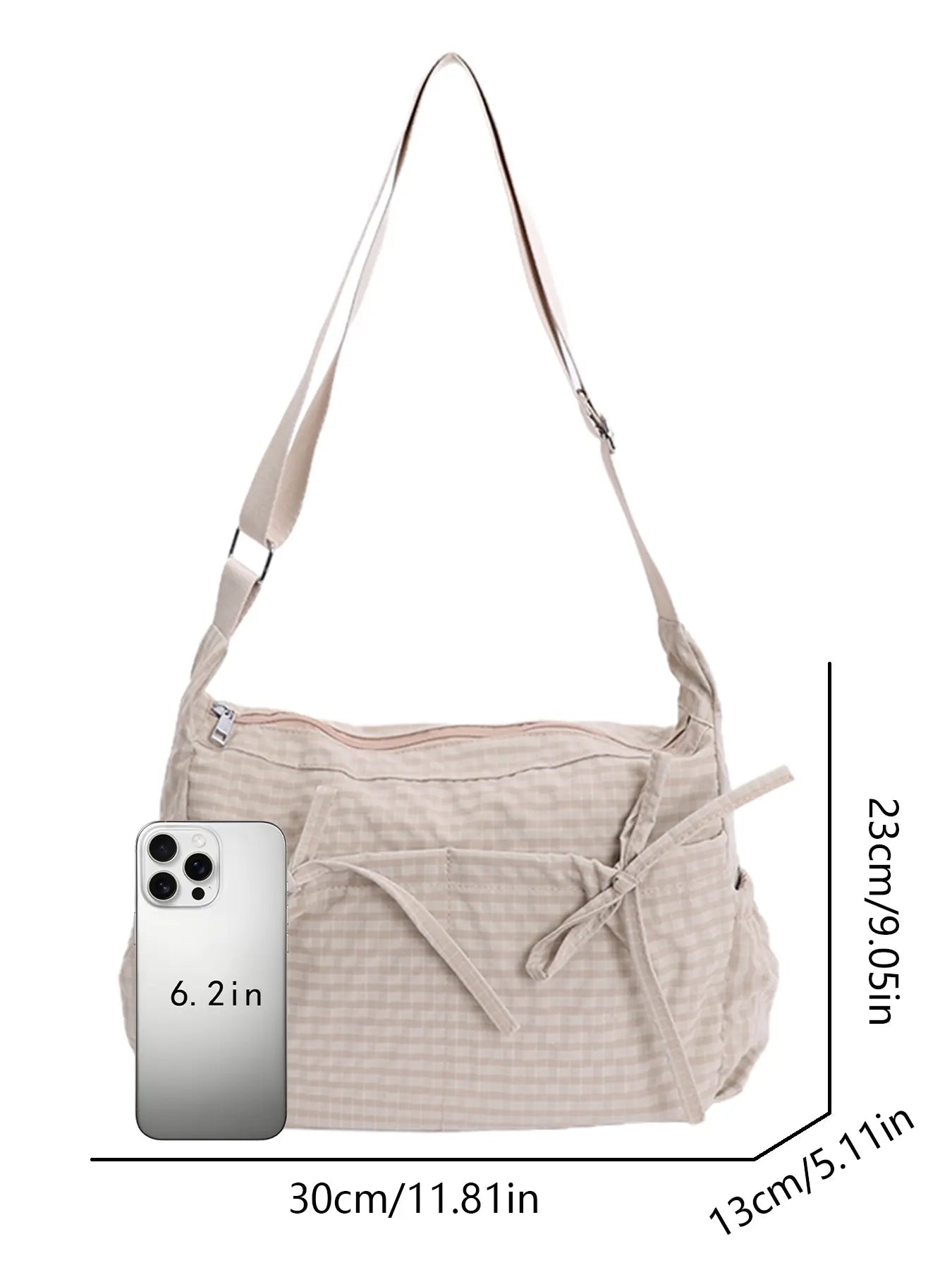 Niche Sweet Cool Stylish Simple, Versatile One-Shoulder Messenger Bag, Shoulder Strap Messenger Bag with Adjustable Personality, Retro Plaid One-Shoulder Underarm Bag, Casual and Everyday Suitable for Shopping and Dating, Etc.
