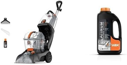 Vax Rapid Power Revive Carpet Cleaner Machine, Rug, Upholstery, Car, Stair Upright Shampooer Washer, Handheld Spot Cleaning Wash Tool, Solution, 1200W, Grey/Orange, CWGRV011