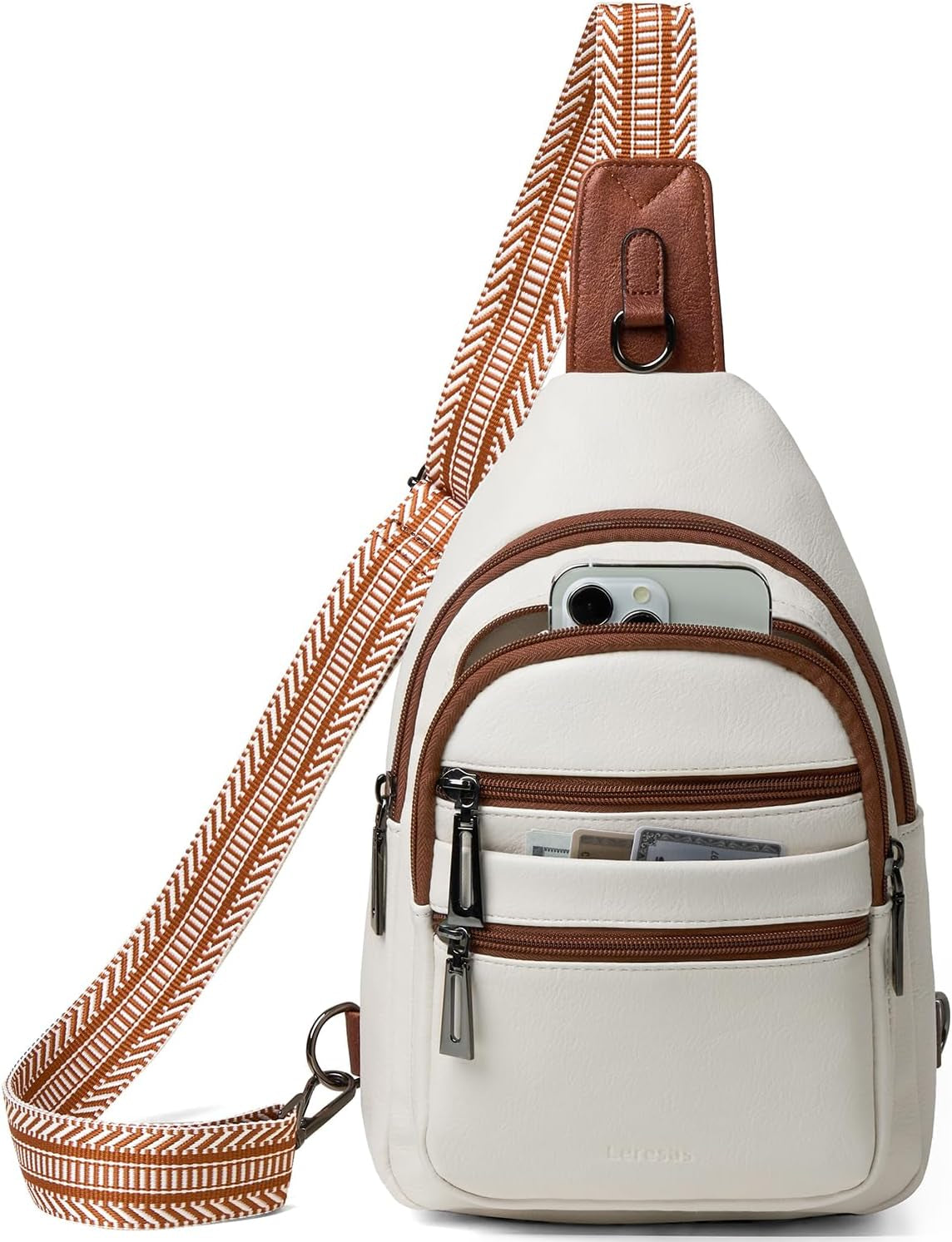 Leresas Women's Vegan Leather Sling Crossbody Bag