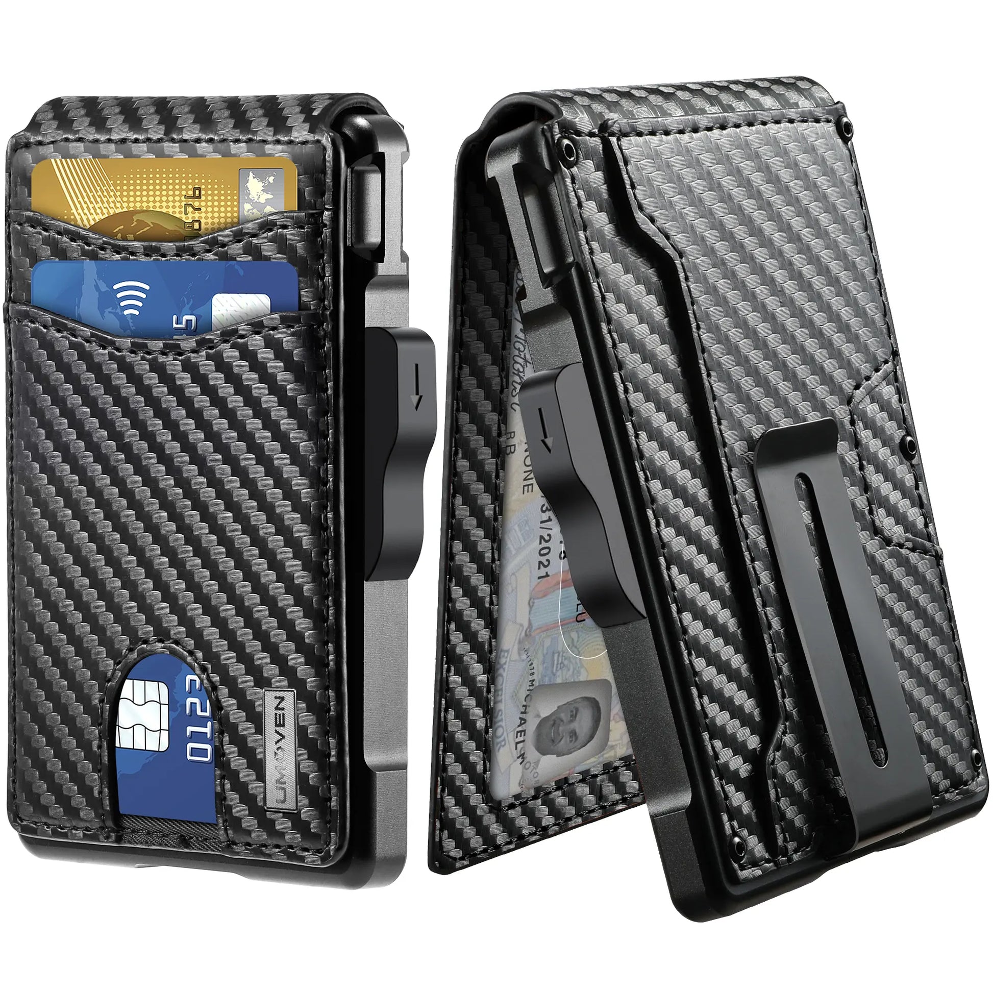 Umoven Wallet for Men - Minimalist Bifold Wallet with RFID Protection