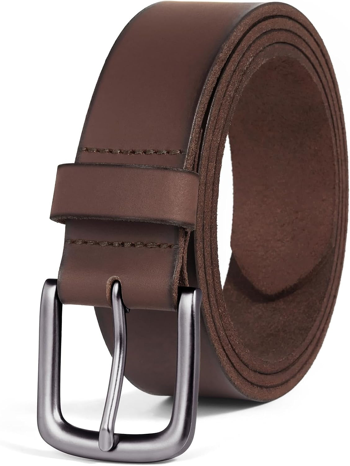 VATAN Men's Handmade Full-Grain Leather Belt – 35mm in A-Brown