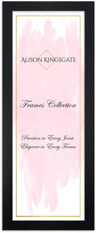 Alison Kingsgate Modern Black Picture Frame for Photos & Posters - 100X70CM | Engineered Wood, Shatterproof Perspex Front, Ideal for Wall Art Display, Documents, Certificate & Home Décor