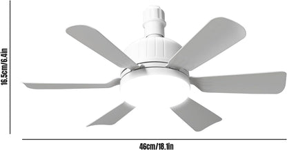46cm Ceiling Fan Light Bulb Bayonet Fitting, Ceilings Fans with Light & Remote Control, Ceiling Fans Lights Dimmable, E27/B22 Ceilings Lamp with 3 Speeds & 3 Color Temperatures (White-B22)