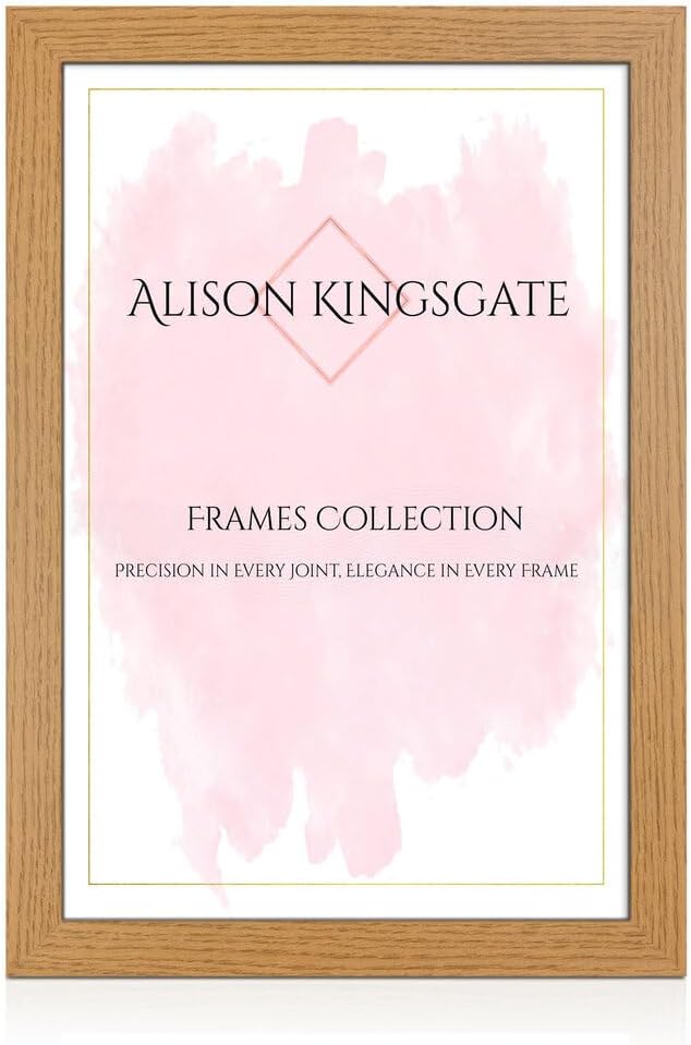 Alison Kingsgate Modern Black Picture Frame for Photos & Posters - 100X70CM | Engineered Wood, Shatterproof Perspex Front, Ideal for Wall Art Display, Documents, Certificate & Home Décor