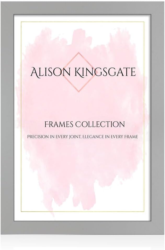Alison Kingsgate Modern Black Picture Frame for Photos & Posters - 100X70CM | Engineered Wood, Shatterproof Perspex Front, Ideal for Wall Art Display, Documents, Certificate & Home Décor