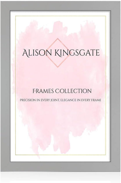 Alison Kingsgate Modern Black Picture Frame for Photos & Posters - 100X70CM | Engineered Wood, Shatterproof Perspex Front, Ideal for Wall Art Display, Documents, Certificate & Home Décor