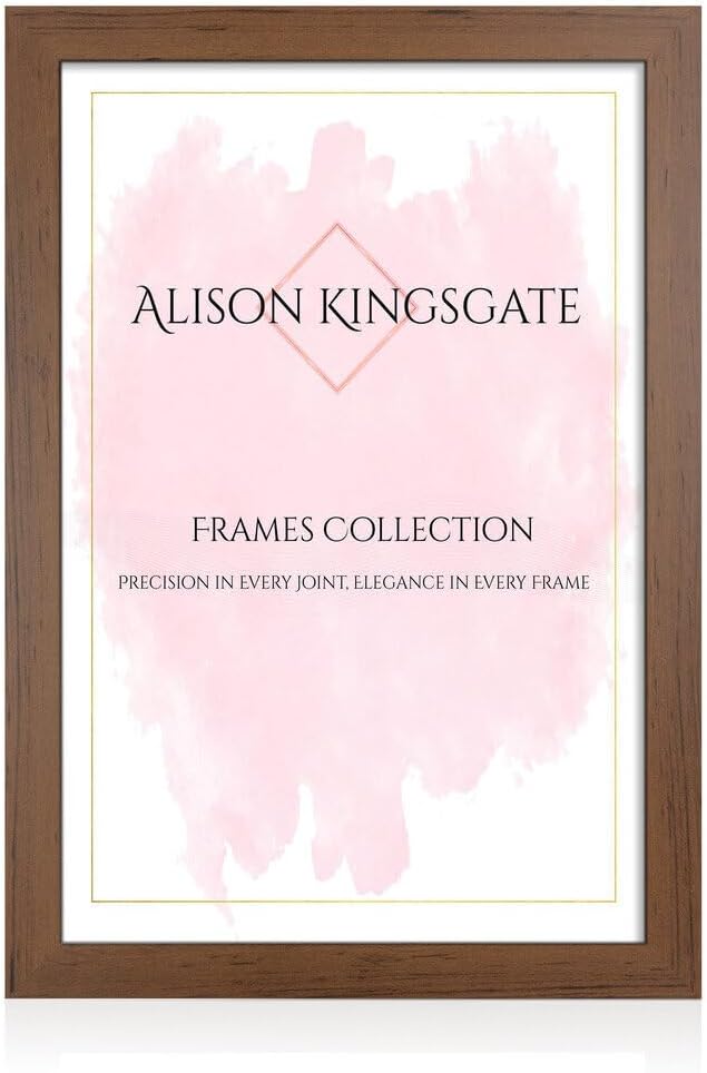 Alison Kingsgate Modern Black Picture Frame for Photos & Posters - 100X70CM | Engineered Wood, Shatterproof Perspex Front, Ideal for Wall Art Display, Documents, Certificate & Home Décor