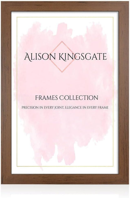 Alison Kingsgate Modern Black Picture Frame for Photos & Posters - 100X70CM | Engineered Wood, Shatterproof Perspex Front, Ideal for Wall Art Display, Documents, Certificate & Home Décor