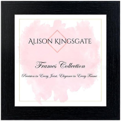Alison Kingsgate Modern Black Picture Frame for Photos & Posters - 100X70CM | Engineered Wood, Shatterproof Perspex Front, Ideal for Wall Art Display, Documents, Certificate & Home Décor