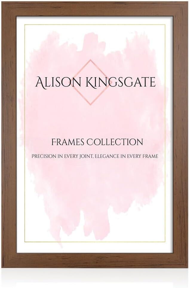Alison Kingsgate Modern Black Picture Frame for Photos & Posters - 100X70CM | Engineered Wood, Shatterproof Perspex Front, Ideal for Wall Art Display, Documents, Certificate & Home Décor