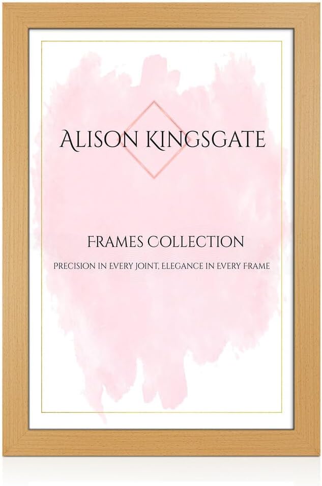Alison Kingsgate Modern Black Picture Frame for Photos & Posters - 100X70CM | Engineered Wood, Shatterproof Perspex Front, Ideal for Wall Art Display, Documents, Certificate & Home Décor
