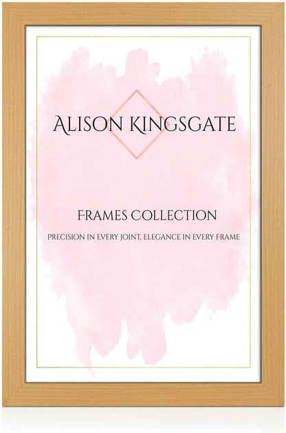 Alison Kingsgate Modern Black Picture Frame for Photos & Posters - 100X70CM | Engineered Wood, Shatterproof Perspex Front, Ideal for Wall Art Display, Documents, Certificate & Home Décor