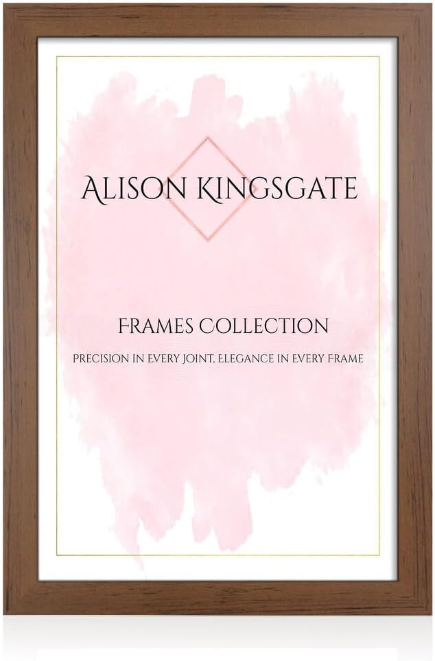 Alison Kingsgate Modern Black Picture Frame for Photos & Posters - 100X70CM | Engineered Wood, Shatterproof Perspex Front, Ideal for Wall Art Display, Documents, Certificate & Home Décor