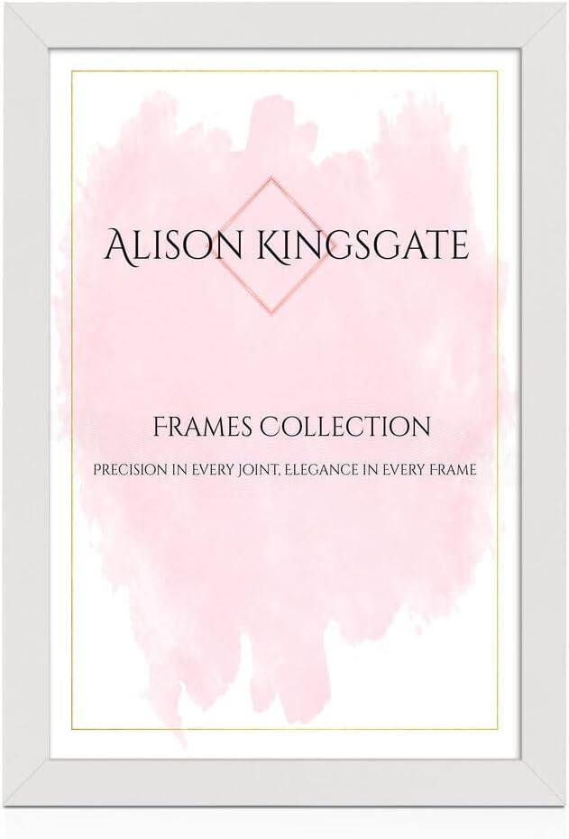 Alison Kingsgate Modern Black Picture Frame for Photos & Posters - 100X70CM | Engineered Wood, Shatterproof Perspex Front, Ideal for Wall Art Display, Documents, Certificate & Home Décor