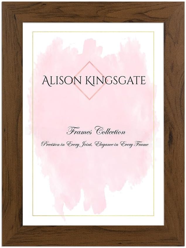 Alison Kingsgate Modern Black Picture Frame for Photos & Posters - 100X70CM | Engineered Wood, Shatterproof Perspex Front, Ideal for Wall Art Display, Documents, Certificate & Home Décor