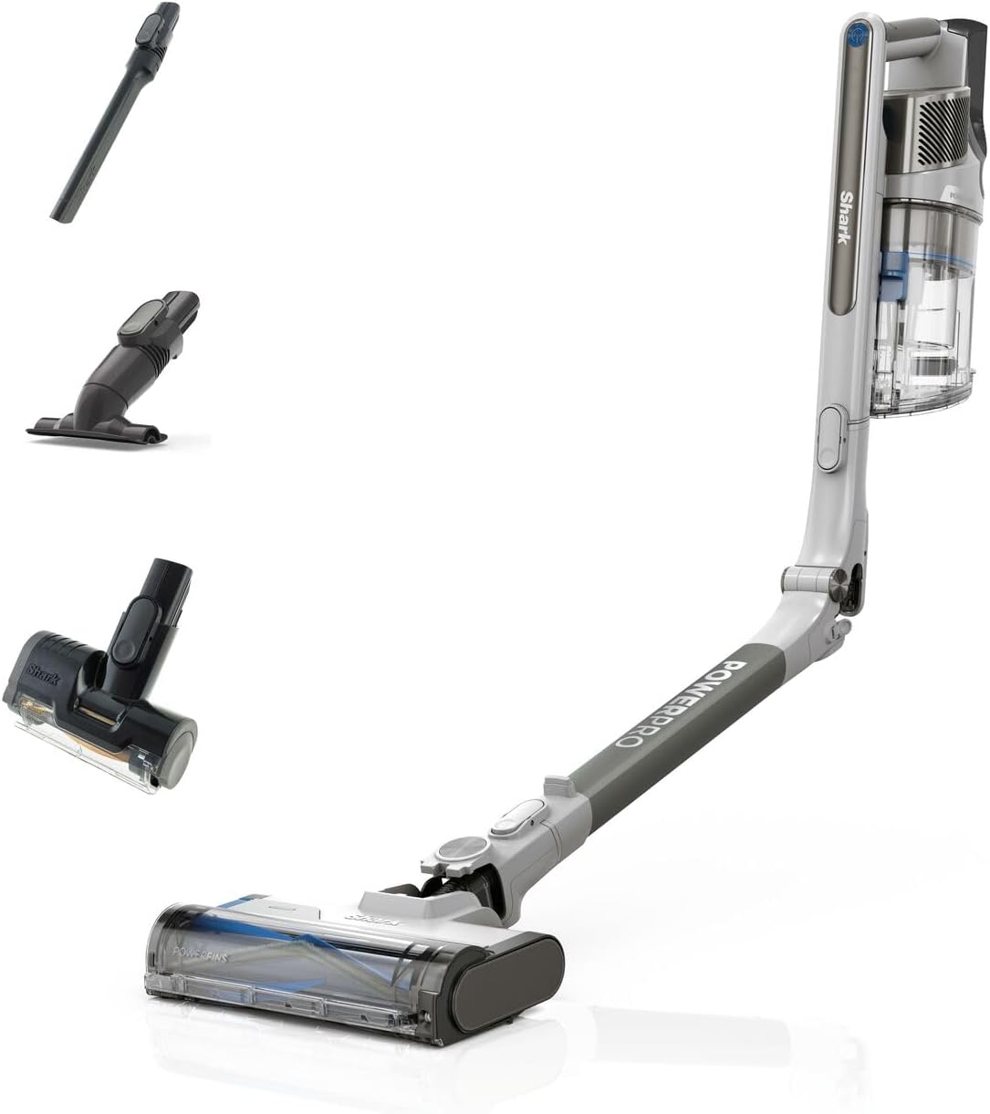 Shark PowerPro Pet Cordless Stick Vacuum Cleaner, Lightweight, Floor Detect Technology, Anti-Hair Wrap Technology, Anti-Allergen Complete Seal, Flexible, Handheld mode, Java Metallic, IZ380UKT