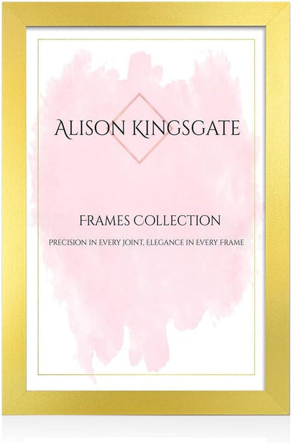 Alison Kingsgate Modern Black Picture Frame for Photos & Posters - 100X70CM | Engineered Wood, Shatterproof Perspex Front, Ideal for Wall Art Display, Documents, Certificate & Home Décor