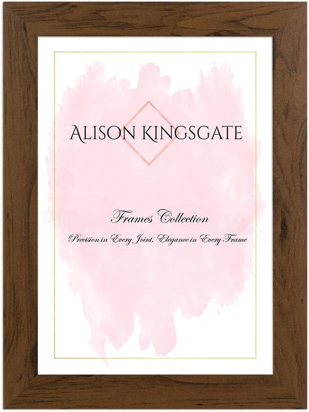 Alison Kingsgate Modern Black Picture Frame for Photos & Posters - 100X70CM | Engineered Wood, Shatterproof Perspex Front, Ideal for Wall Art Display, Documents, Certificate & Home Décor