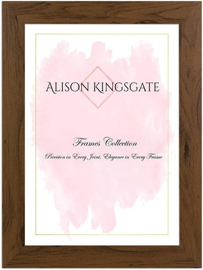 Alison Kingsgate Modern Black Picture Frame for Photos & Posters - 100X70CM | Engineered Wood, Shatterproof Perspex Front, Ideal for Wall Art Display, Documents, Certificate & Home Décor
