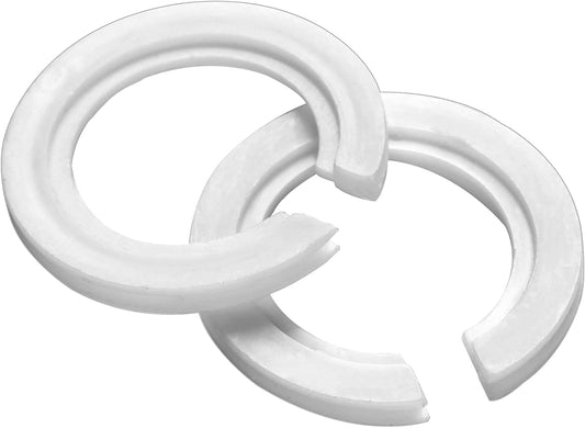 Vin beauty E27 to E14 Lampshade Reducer Ring, 2 Pack Lamp Shade Adapter Rings Light Ring Converter Washer Plastic Replacement 42mm 29mm Screw Fitting Adapter, White (Vin Beauty539838_1)