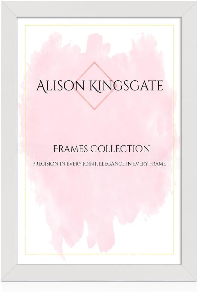 Alison Kingsgate Modern Black Picture Frame for Photos & Posters - 100X70CM | Engineered Wood, Shatterproof Perspex Front, Ideal for Wall Art Display, Documents, Certificate & Home Décor