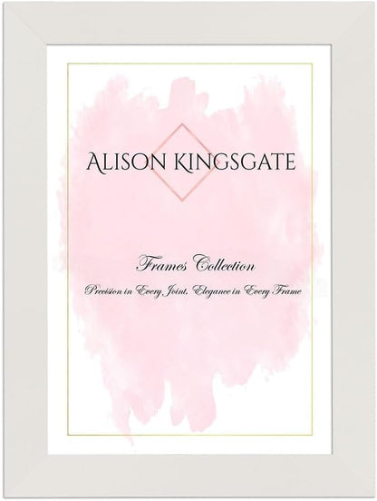 Alison Kingsgate Modern Black Picture Frame for Photos & Posters - 100X70CM | Engineered Wood, Shatterproof Perspex Front, Ideal for Wall Art Display, Documents, Certificate & Home Décor