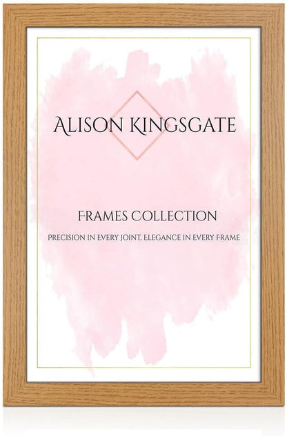 Alison Kingsgate Modern Black Picture Frame for Photos & Posters - 100X70CM | Engineered Wood, Shatterproof Perspex Front, Ideal for Wall Art Display, Documents, Certificate & Home Décor
