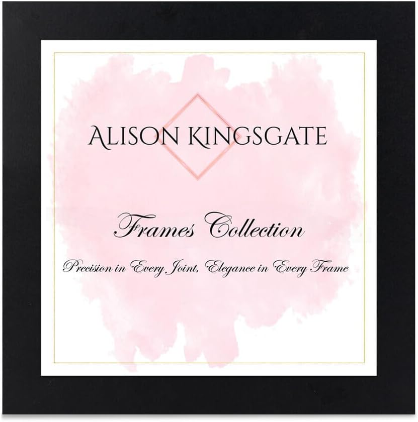 Alison Kingsgate Modern Black Picture Frame for Photos & Posters - 100X70CM | Engineered Wood, Shatterproof Perspex Front, Ideal for Wall Art Display, Documents, Certificate & Home Décor