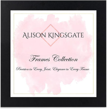 Alison Kingsgate Modern Black Picture Frame for Photos & Posters - 100X70CM | Engineered Wood, Shatterproof Perspex Front, Ideal for Wall Art Display, Documents, Certificate & Home Décor