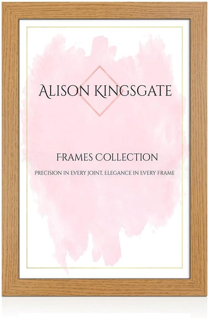 Alison Kingsgate Modern Black Picture Frame for Photos & Posters - 100X70CM | Engineered Wood, Shatterproof Perspex Front, Ideal for Wall Art Display, Documents, Certificate & Home Décor