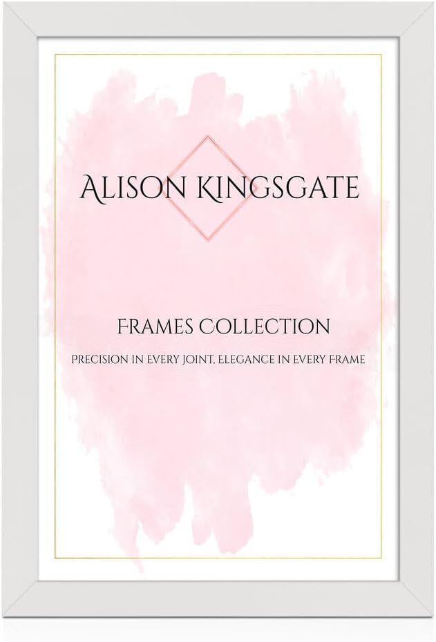 Alison Kingsgate Modern Black Picture Frame for Photos & Posters - 100X70CM | Engineered Wood, Shatterproof Perspex Front, Ideal for Wall Art Display, Documents, Certificate & Home Décor