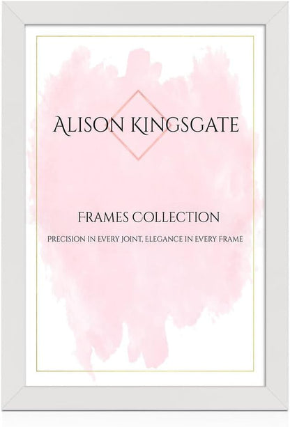 Alison Kingsgate Modern Black Picture Frame for Photos & Posters - 100X70CM | Engineered Wood, Shatterproof Perspex Front, Ideal for Wall Art Display, Documents, Certificate & Home Décor