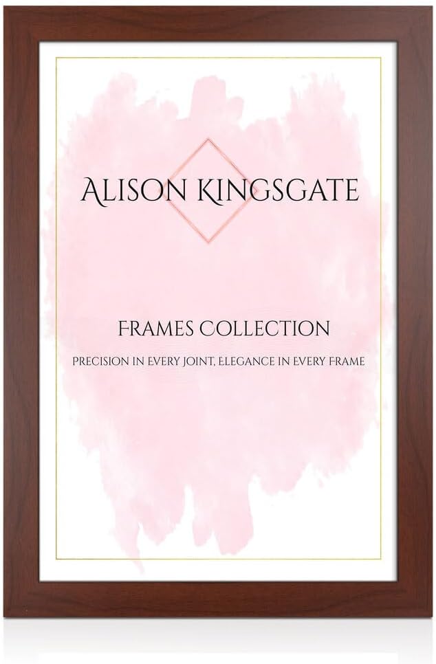 Alison Kingsgate Modern Black Picture Frame for Photos & Posters - 100X70CM | Engineered Wood, Shatterproof Perspex Front, Ideal for Wall Art Display, Documents, Certificate & Home Décor