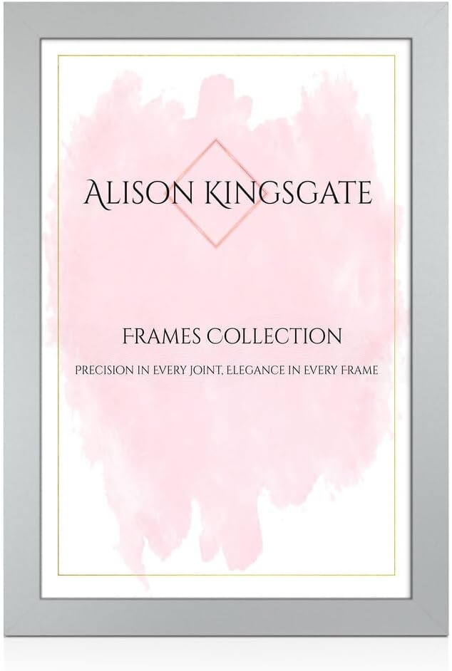 Alison Kingsgate Modern Black Picture Frame for Photos & Posters - 100X70CM | Engineered Wood, Shatterproof Perspex Front, Ideal for Wall Art Display, Documents, Certificate & Home Décor