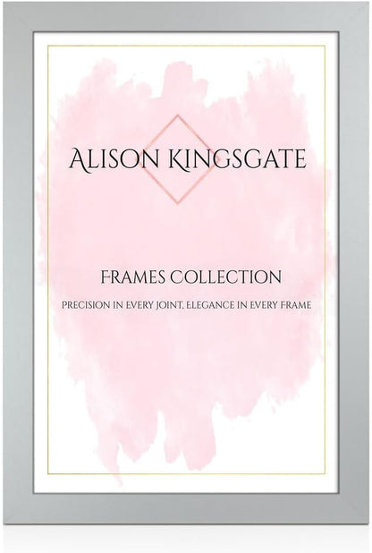 Alison Kingsgate Modern Black Picture Frame for Photos & Posters - 100X70CM | Engineered Wood, Shatterproof Perspex Front, Ideal for Wall Art Display, Documents, Certificate & Home Décor