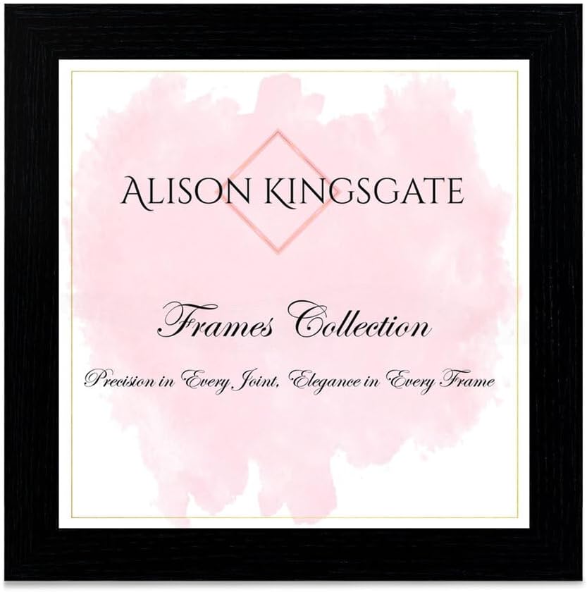 Alison Kingsgate Modern Black Picture Frame for Photos & Posters - 100X70CM | Engineered Wood, Shatterproof Perspex Front, Ideal for Wall Art Display, Documents, Certificate & Home Décor