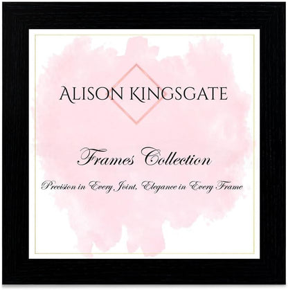 Alison Kingsgate Modern Black Picture Frame for Photos & Posters - 100X70CM | Engineered Wood, Shatterproof Perspex Front, Ideal for Wall Art Display, Documents, Certificate & Home Décor