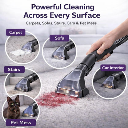 Vytronix SWASH450P Spot & Stain Cleaner for Carpet, Upholstery & Car Seats – Powerful 450W Portable Spot Washer with Self-Clean Function, Dual Tanks, Pet Tool & Long Reach Hose – Compact Stain Remover