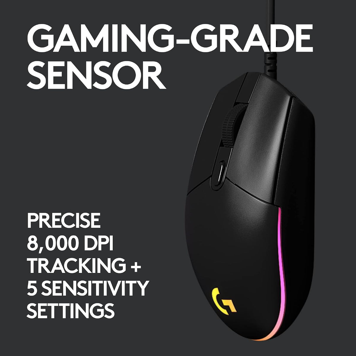 Logitech G203 LIGHTSYNC Gaming Mouse – 8,000 DPI RGB
