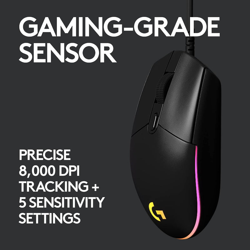 Logitech G203 LIGHTSYNC Gaming Mouse – 8,000 DPI RGB