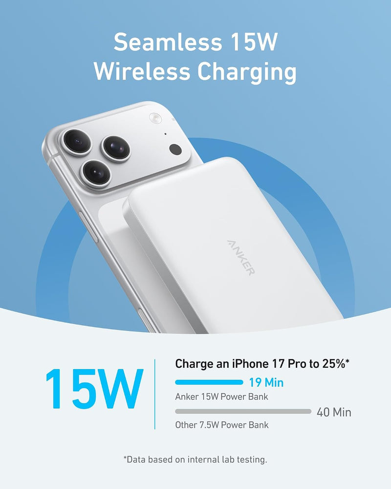 Anker MagGo Slim Magnetic Power Bank – 5,000mAh / 10,000mAh, Qi2 15W