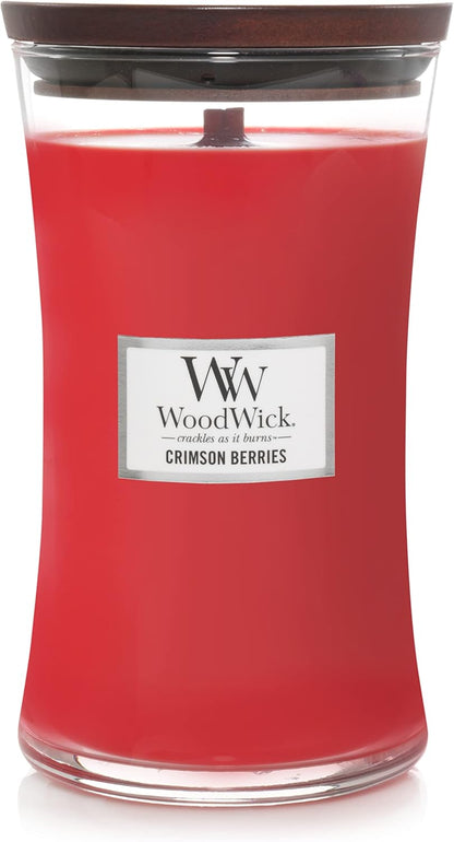 WoodWick Medium Hourglass Scented Candle | White Tea & Jasmine | with Crackling Wick | Burn Time: Up to 60 Hours | Gifts for Women