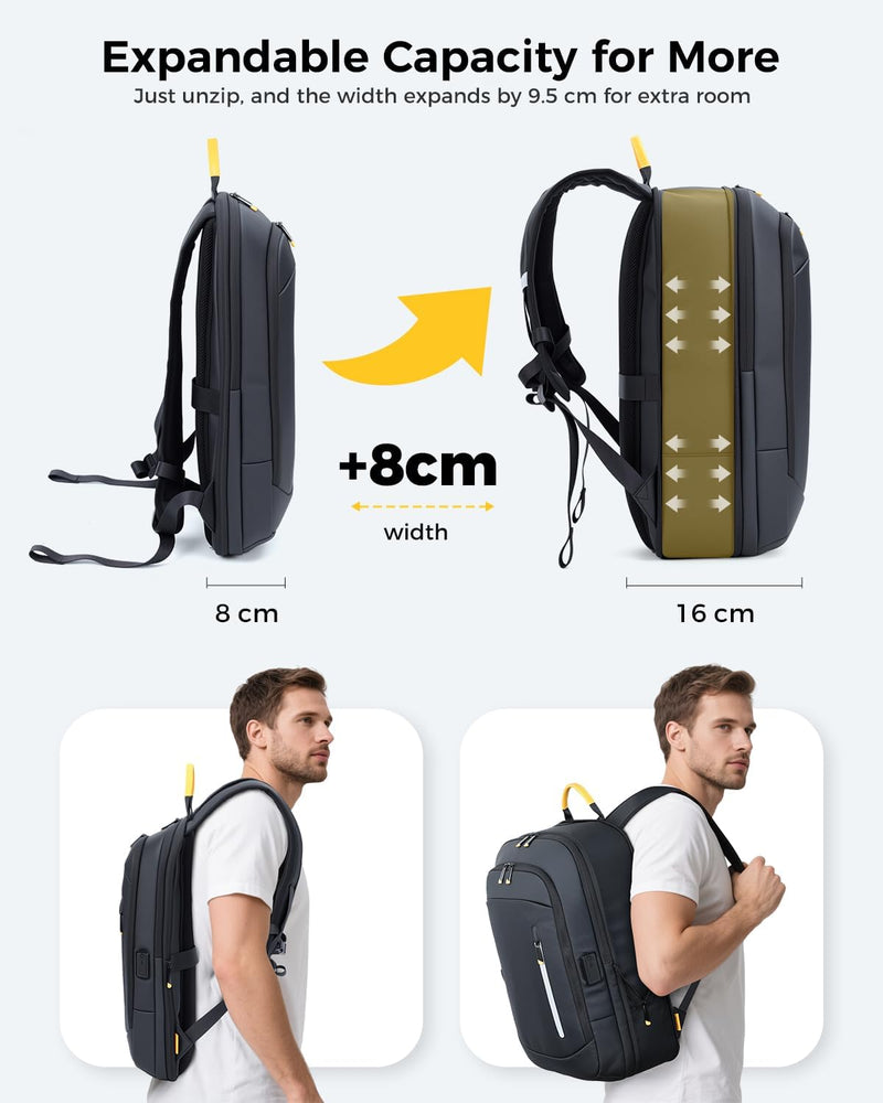Expandable Laptop Backpack – USB Charging & Travel Design