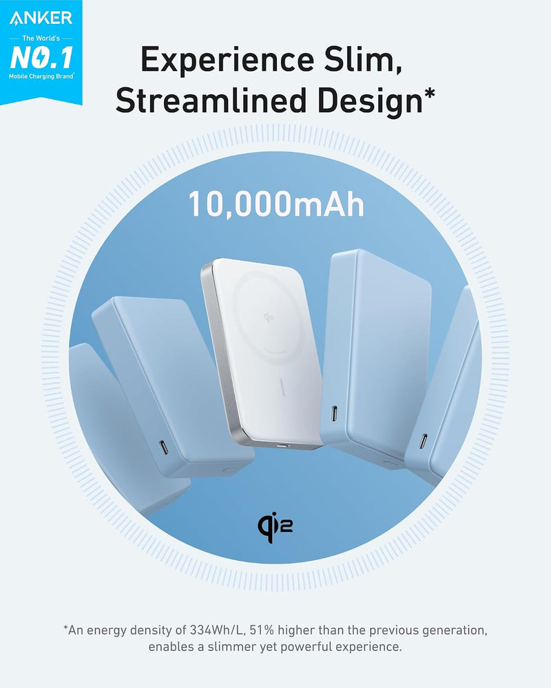 Anker MagGo Slim Magnetic Power Bank – 5,000mAh / 10,000mAh, Qi2 15W
