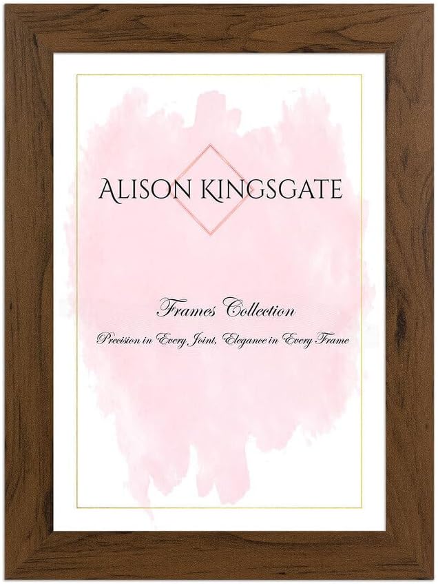 Alison Kingsgate Modern Black Picture Frame for Photos & Posters - 100X70CM | Engineered Wood, Shatterproof Perspex Front, Ideal for Wall Art Display, Documents, Certificate & Home Décor