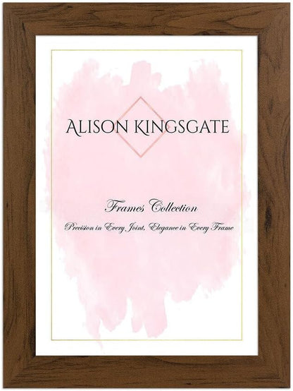 Alison Kingsgate Modern Black Picture Frame for Photos & Posters - 100X70CM | Engineered Wood, Shatterproof Perspex Front, Ideal for Wall Art Display, Documents, Certificate & Home Décor