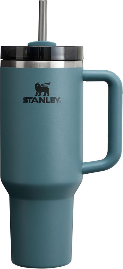 STANLEY 1913 Quencher H2.0 Flowstate Tumbler 1.2L - Cold for 11 Hours - Iced for 48 Hours - Metal Water Bottle with Straw, Handle and Lid - Dishwasher Safe - Travel Mug for Cold Drinks - Azure | Cold For 11 Hours - Iced For 48 Hours - Stainless Steel Tumb